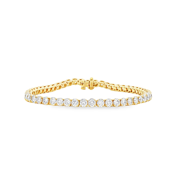 14K Yellow Gold Lab Grown Diamond 3.7mm Tennis Bracelet – 7.20ctw.