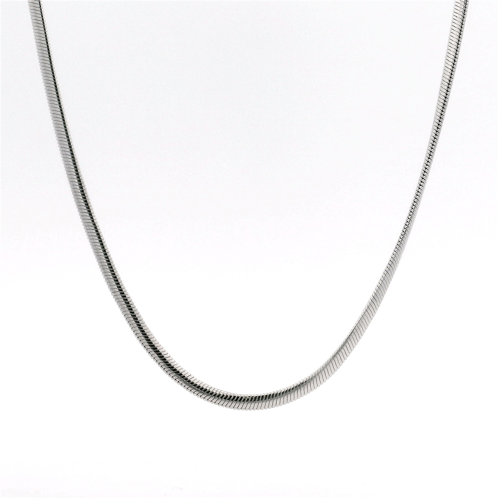 14K White Gold Polished Snake Chain 20"