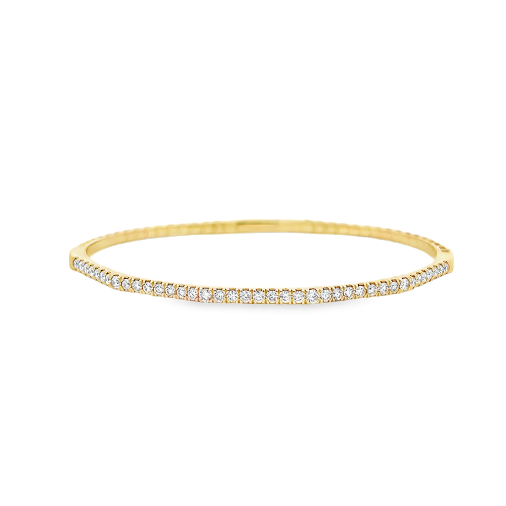 14K Yellow Gold Geometric Diamond Flexi Bracelet – 0.90ctw.