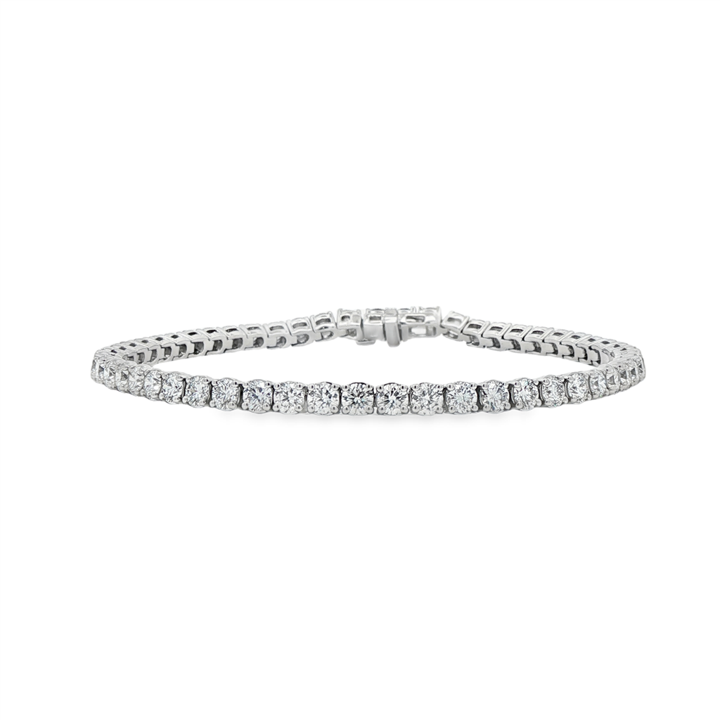 14K White Gold Lab-Grown Diamond Tennis Bracelet – 5.56ctw.
