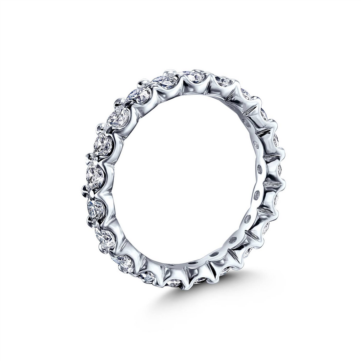 14K White Gold 3.2mm Diamond Eternity Band – 2.10ctw.