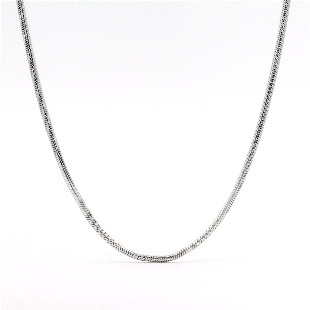14K White Gold Polished Snake Chain 1.3mm Wide 20"