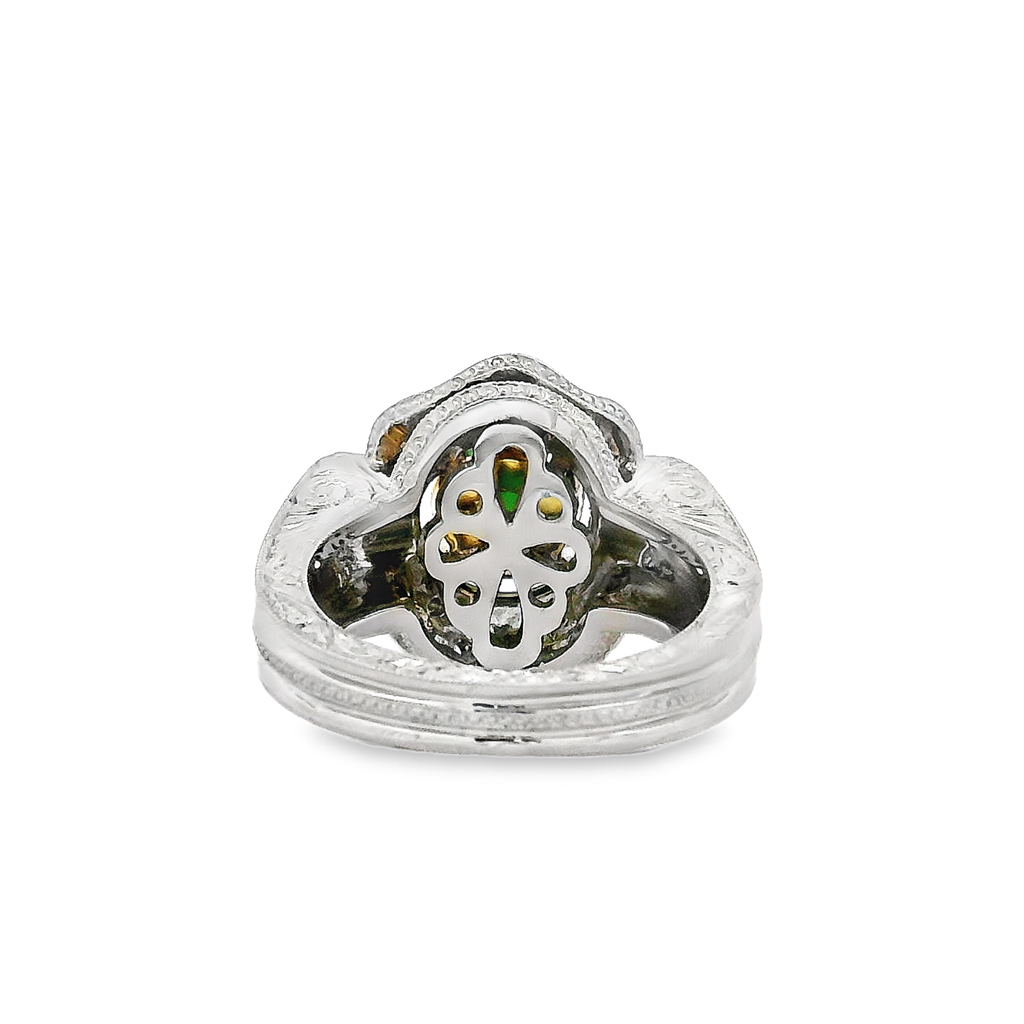 18K Yellow Gold & Platinum Ring – 2.31ct Tourmaline with Natural Diamonds