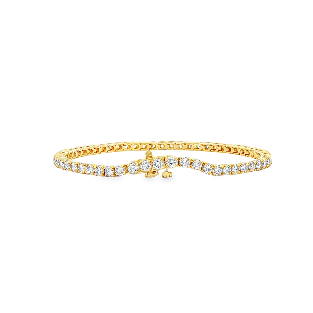 14K Yellow Gold Lab Grown Diamond 2.9mm Tennis Bracelet – 4.77ctw.