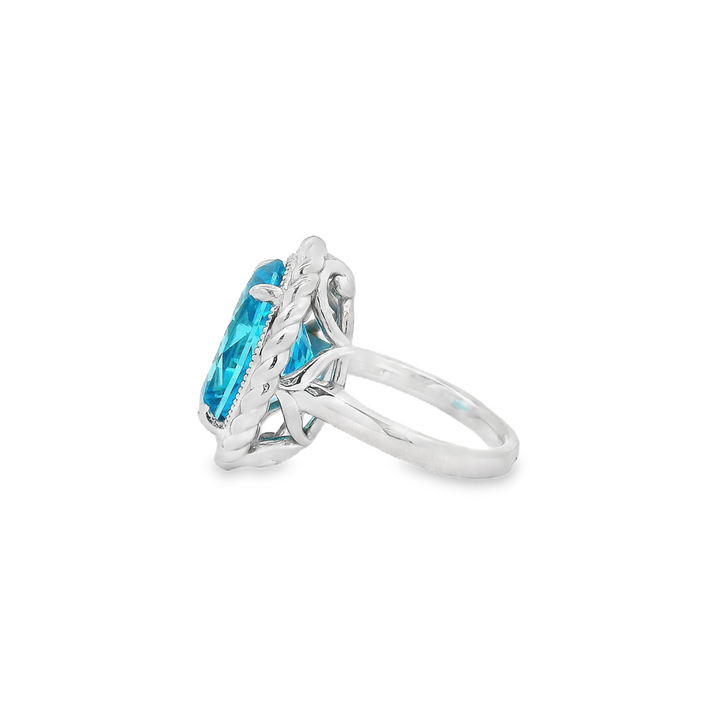 14K White Gold Topaz Ring – 11.01ct.