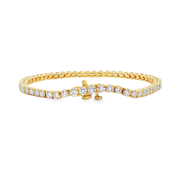 14K Yellow Gold Lab Grown Diamond 2.8mm Tennis Bracelet – 4.75ctw.