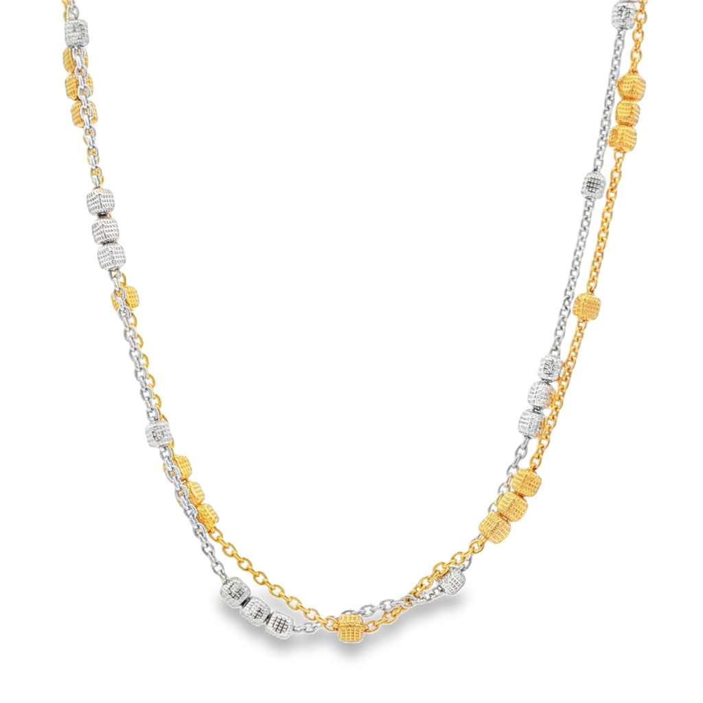 Frederic Duclos Sterling Silver & Yellow Gold-Plated Dani Necklace – 18–20", 11.3g