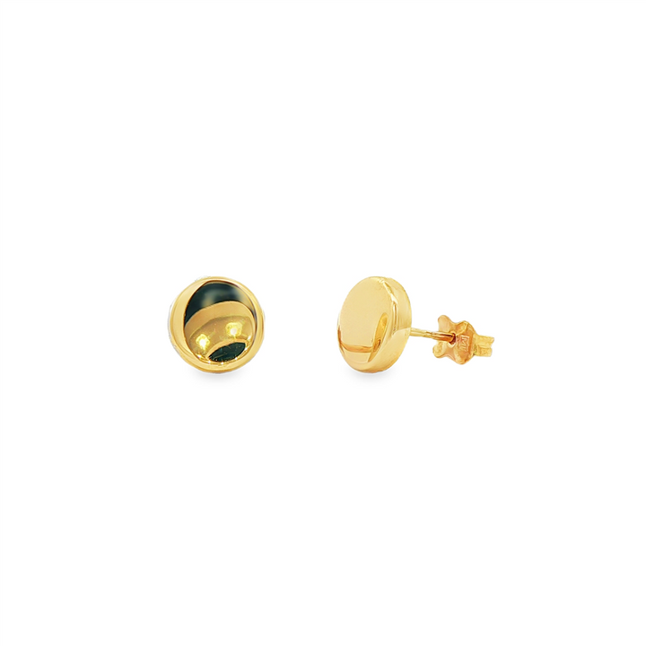 14K Yellow Gold Circle Stud Earrings – 1.3g