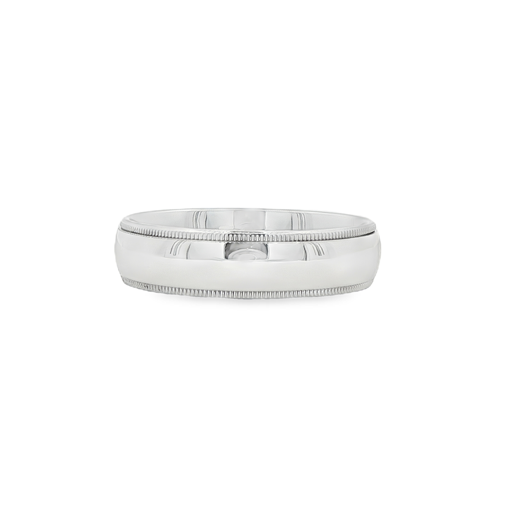 Platinum 5.8mm Coin Edge Band – 12.1g