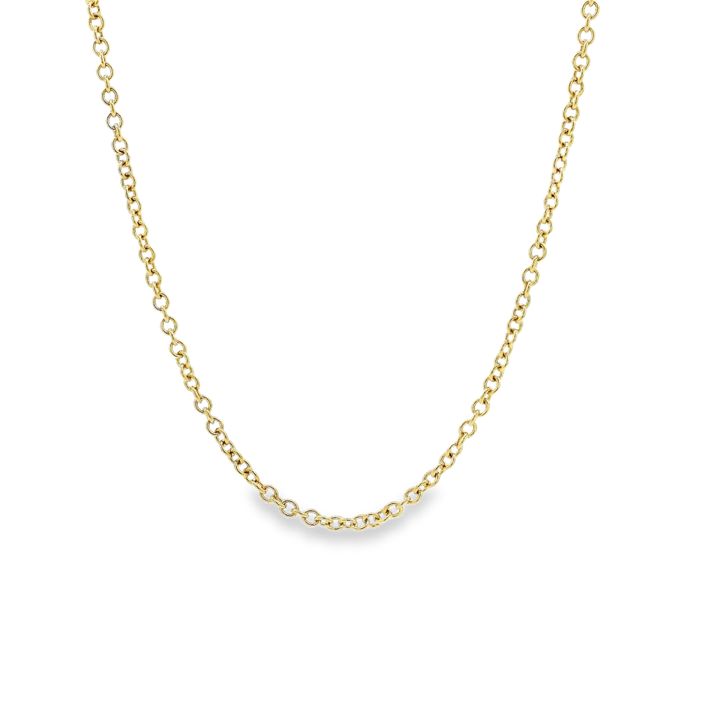 18K Yellow Gold Rolo Chain – 1.8mm, 20", 4.3g