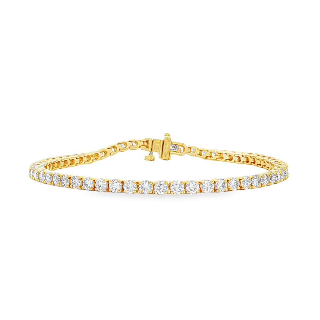 14K Yellow Gold Lab Grown Diamond 2.8mm Tennis Bracelet – 4.75ctw.