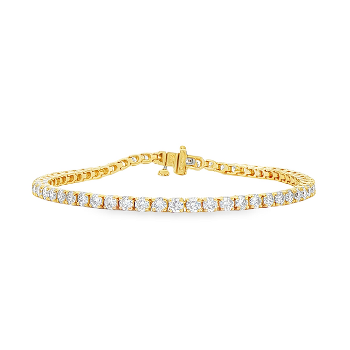 14K Yellow Gold Lab Grown Diamond 2.8mm Tennis Bracelet – 4.75ctw.