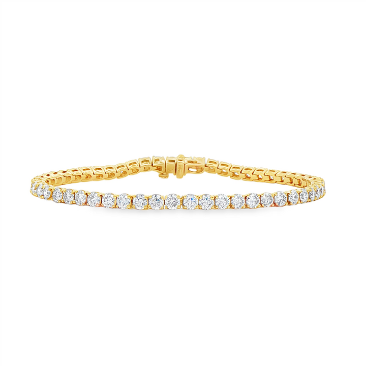 14K Yellow Gold Lab Grown Diamond 3.3mm Tennis Bracelet – 6.17ctw.