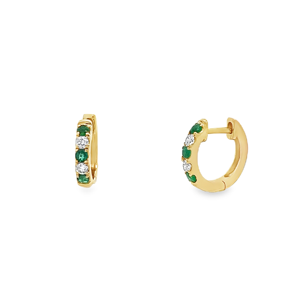 14K Yellow Gold 11mm Huggie Earrings