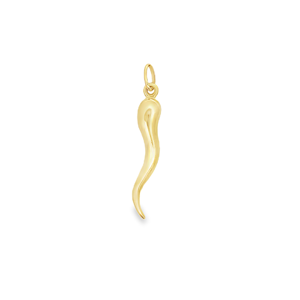 Light Horn Pendant – 14K Yellow Gold | 37mm, 1.4g