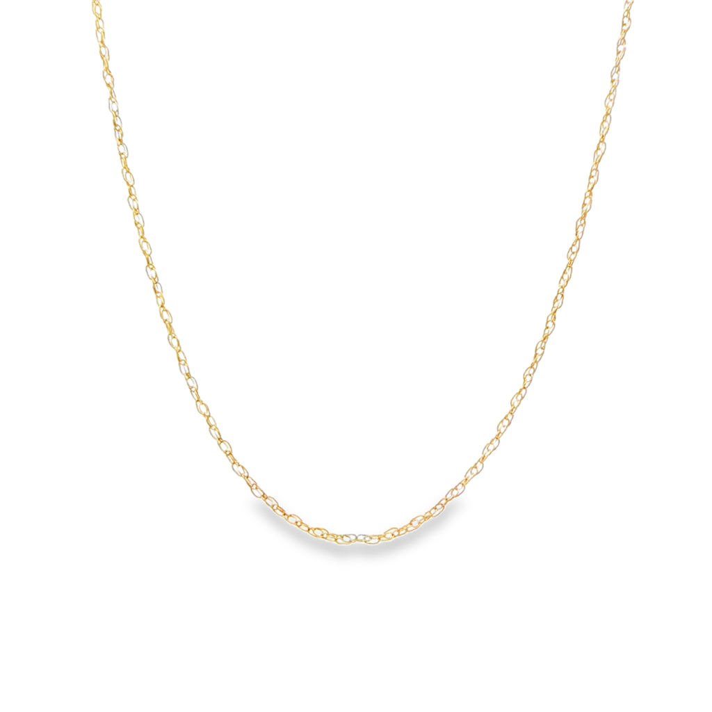 14KY Loose Rope Chain – 18", 1mm, 0.8g