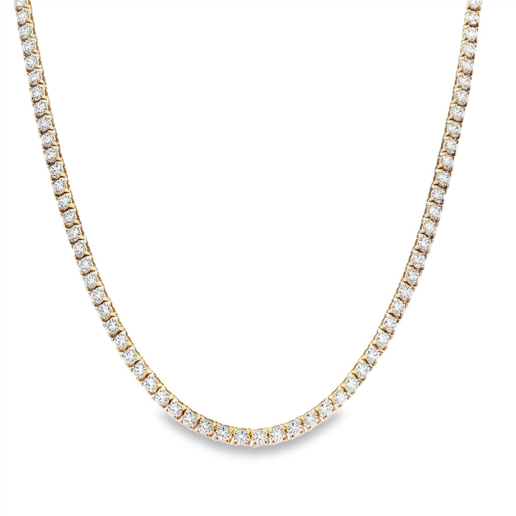 14K Yellow Gold Lab-Grown Diamond Necklace – 6.03ctw.