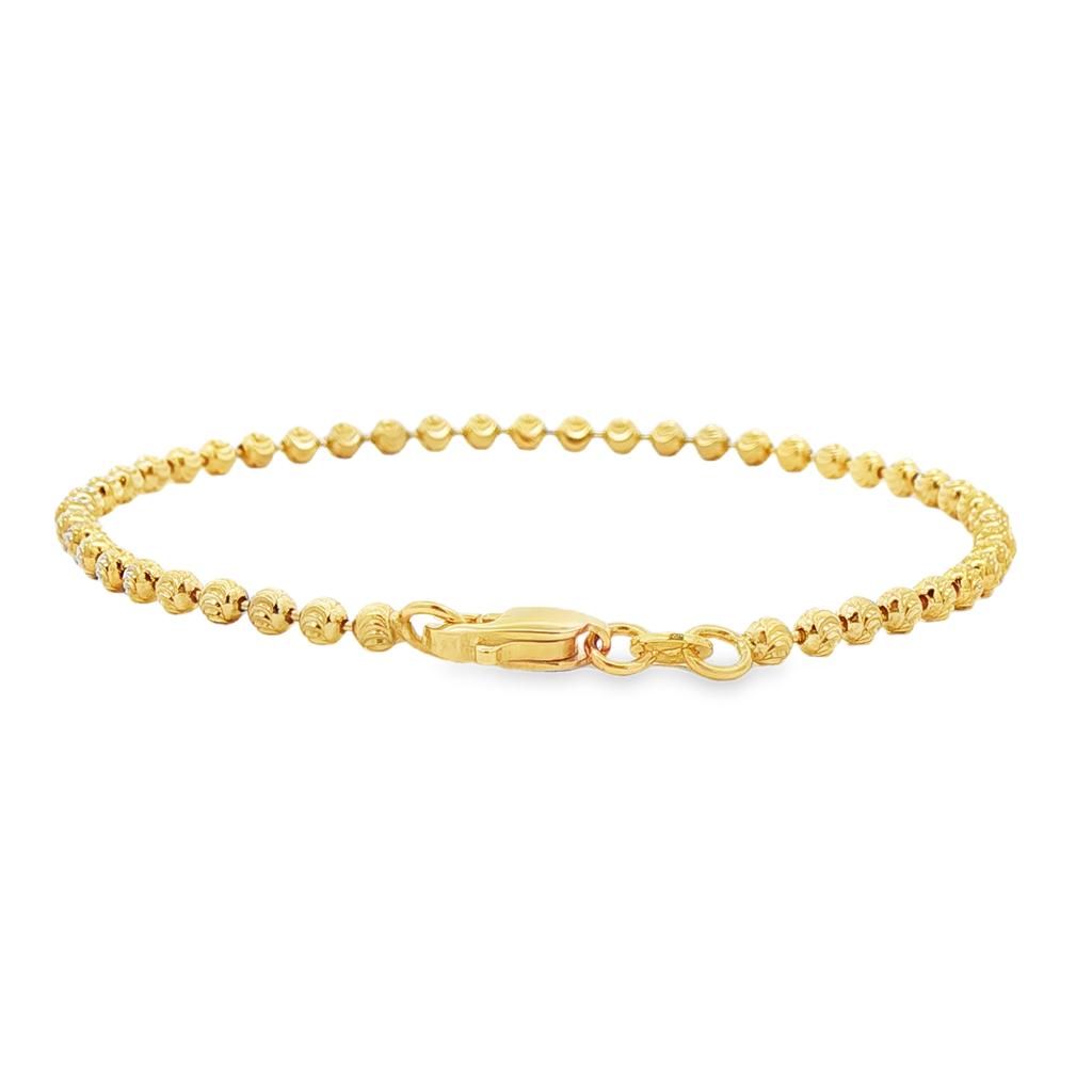 14KY Diamond-Cut Mezza Luna Chain 7" – 2.5mm, 3.8g