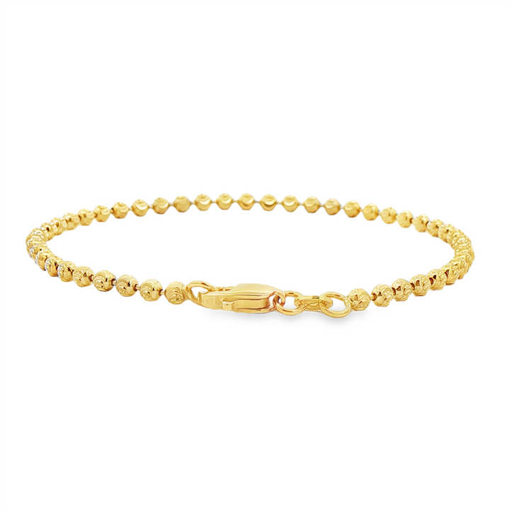 14KY Diamond-Cut Mezza Luna Chain 7" – 2.5mm, 3.8g