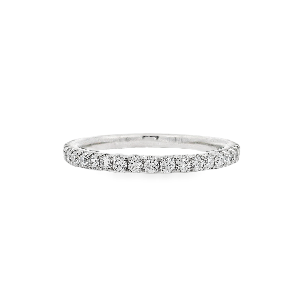 14K White Gold Natural Diamond Eternity Band – 0.60ctw.
