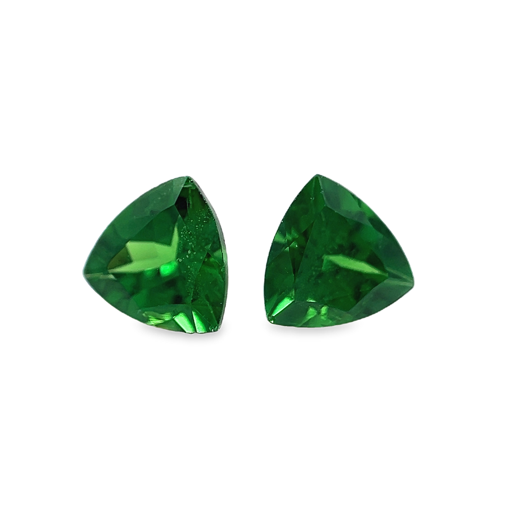 1.61ct Trillion Tsavorite Garnet Pair