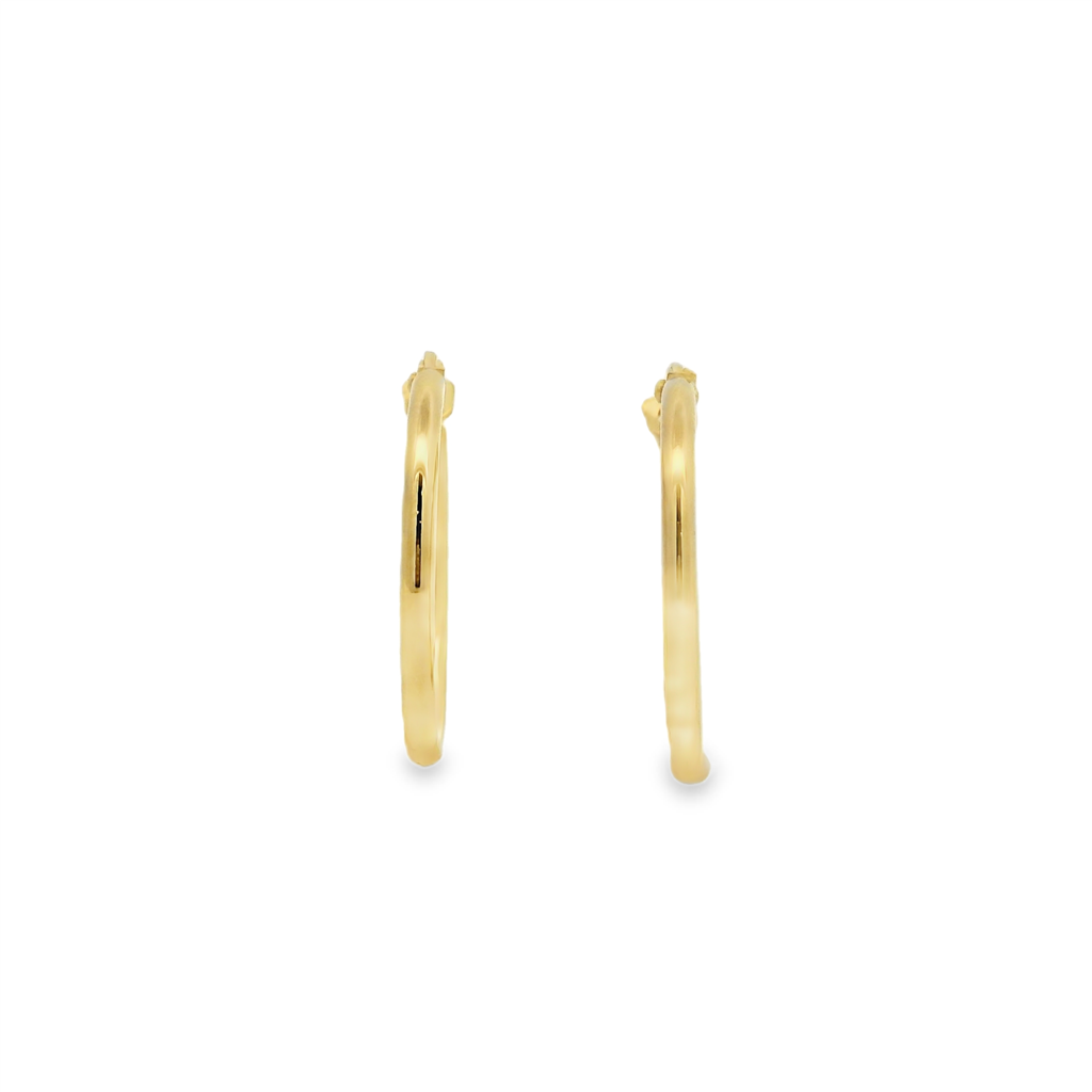 14K Yellow Gold Hoops 1.5x15mm – 0.8g