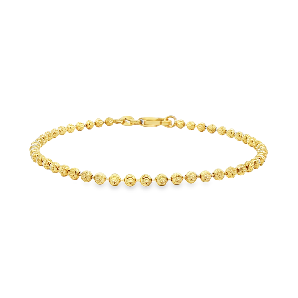 14KY Diamond-Cut Mezza Luna Chain 7" – 2.5mm, 3.8g