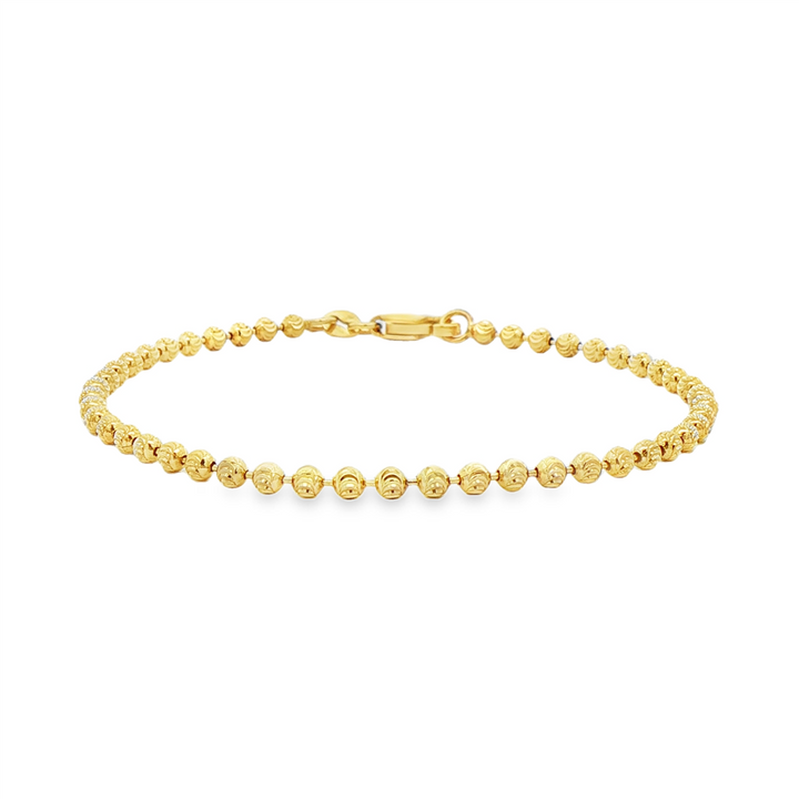 14KY Diamond-Cut Mezza Luna Chain 7" – 2.5mm, 3.8g