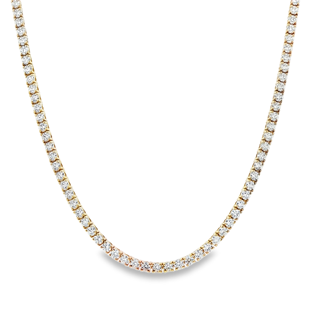 14K Yellow Gold Lab-Grown Diamond Necklace – 7.04ctw.