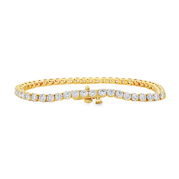14K Yellow Gold Lab Grown Diamond 3.3mm Tennis Bracelet – 6.17ctw.