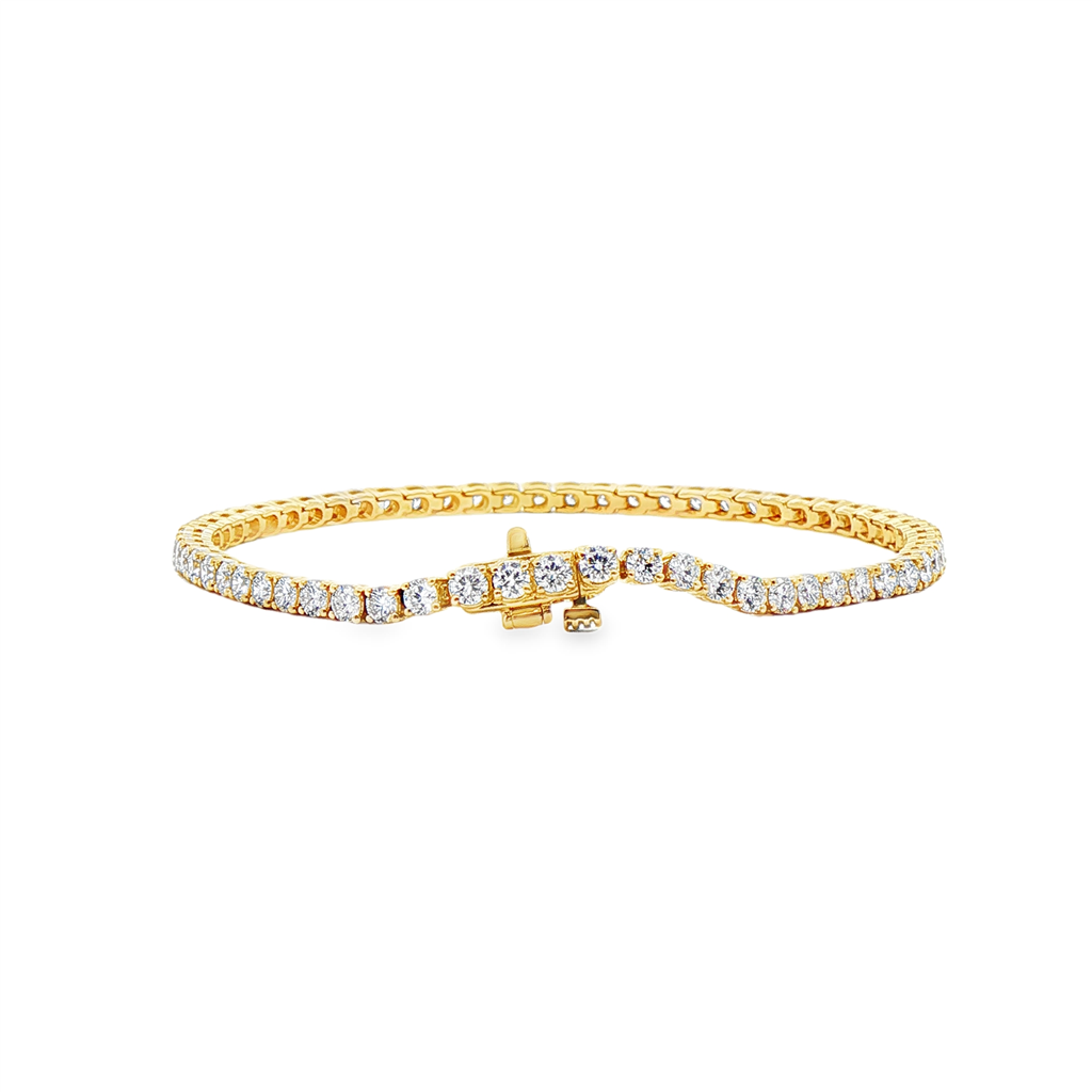 14K Yellow Gold Lab Grown Diamond 2.7mm Tennis Bracelet – 4.13ctw.