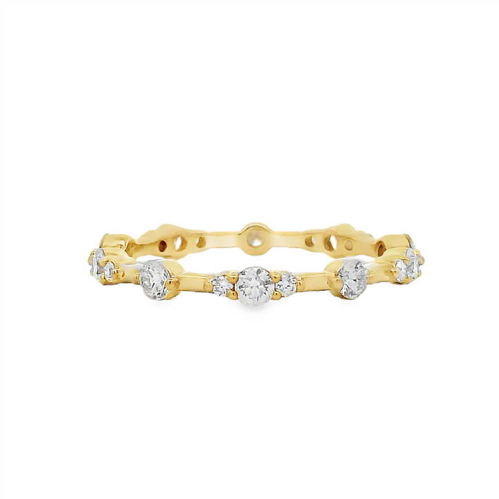 14K Yellow Gold "Whisper Band" Lab Grown Diamonds – 0.58ctw.