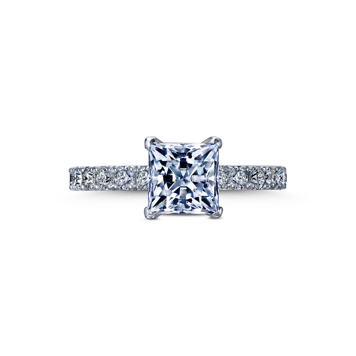 18K White Gold Semi-Mount Engagement Ring – 0.65ctw.
