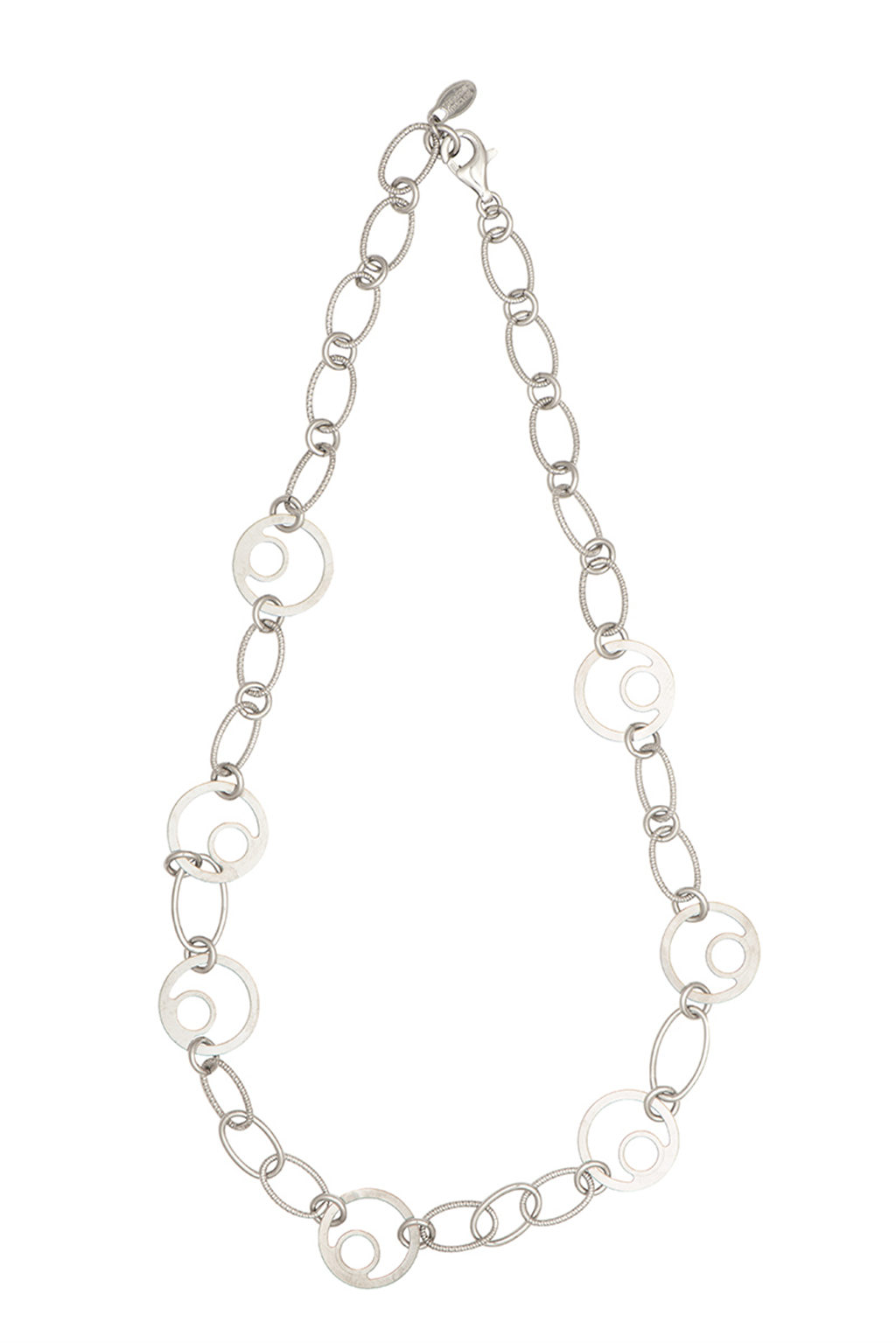 Frederic Duclos Sterling Silver Georgia Circle Necklace – 20", 23.6g