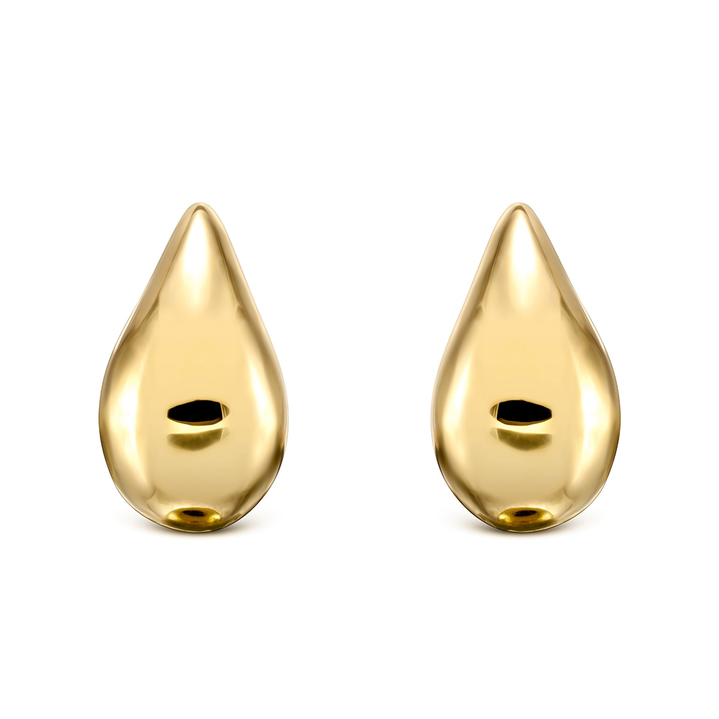 14K Yellow Gold Medium Teardrop Earrings – 3.8g