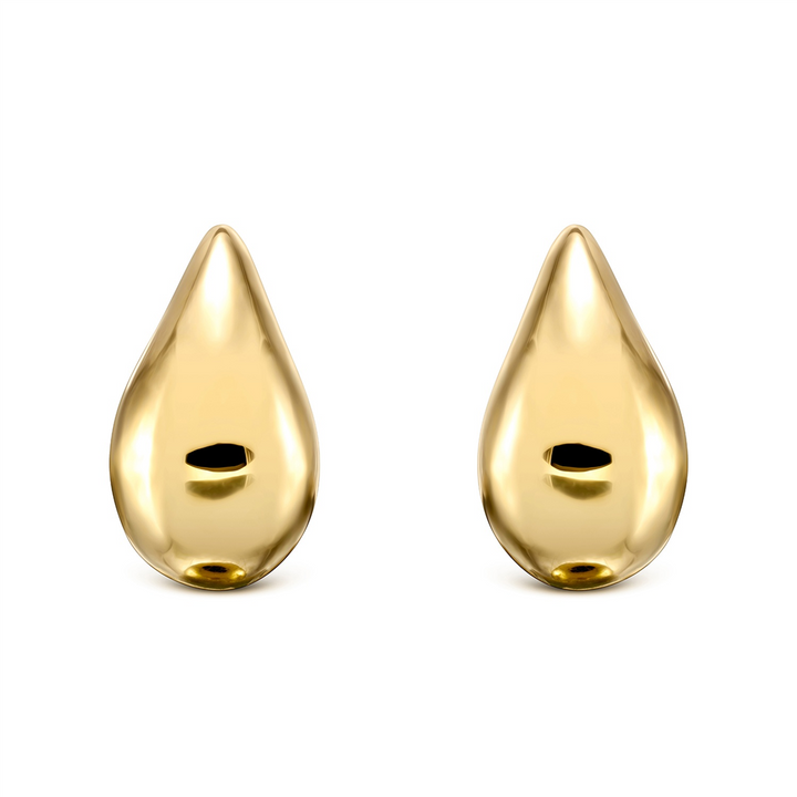 14K Yellow Gold Medium Teardrop Earrings – 3.8g