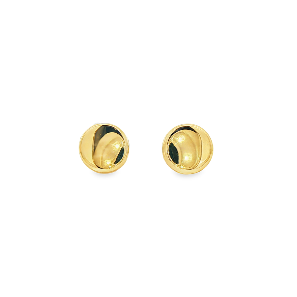 14K Yellow Gold Circle Stud Earrings – 1.3g