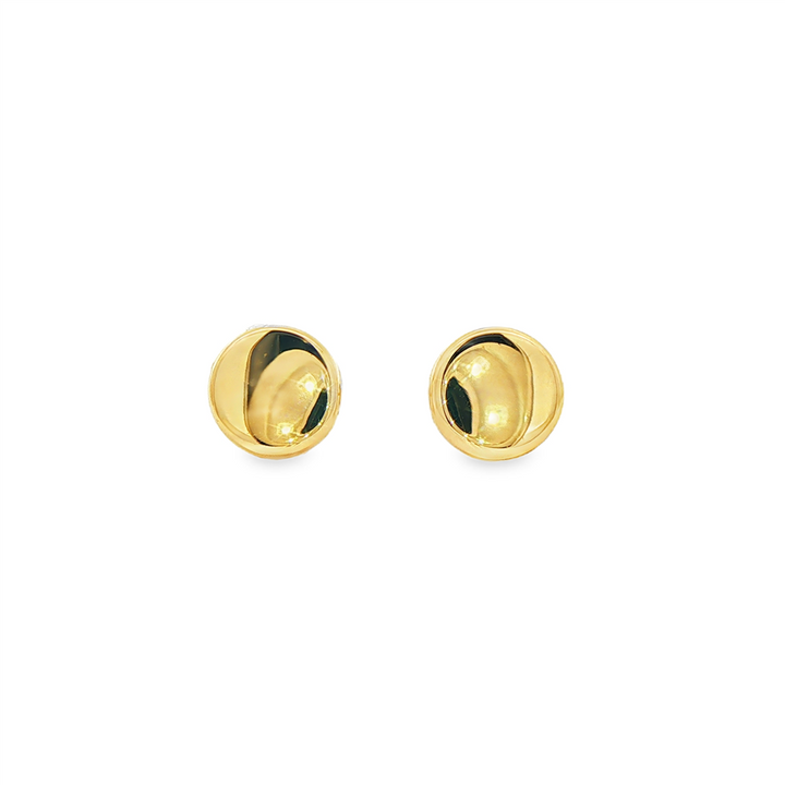 14K Yellow Gold Circle Stud Earrings – 1.3g