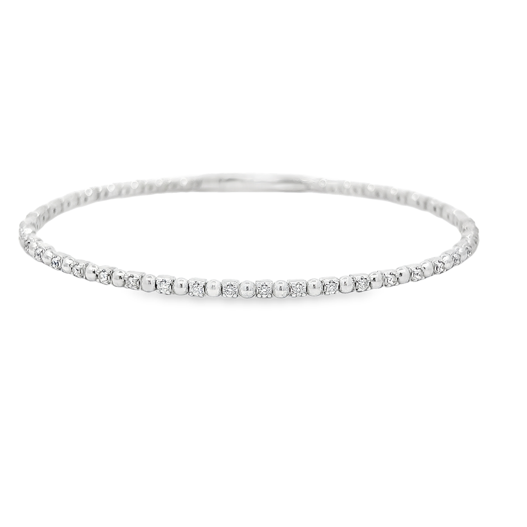 14K White Gold Flexi Diamond Flexi Bracelet - 0.38ctw.