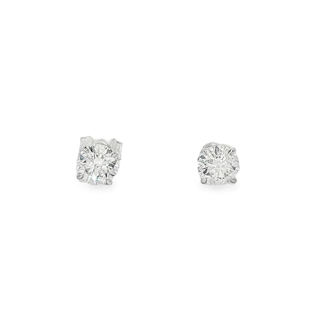 14K White Gold Lab Grown Diamond Stud Earrings – 1.06ctw.
