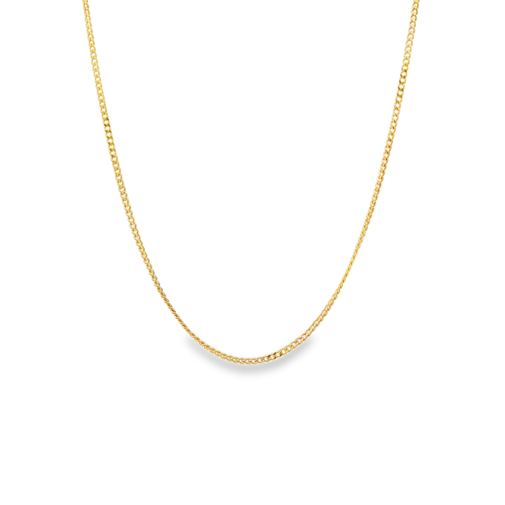 14KY Curb Link Chain – 22", 1.3mm, 2.7g