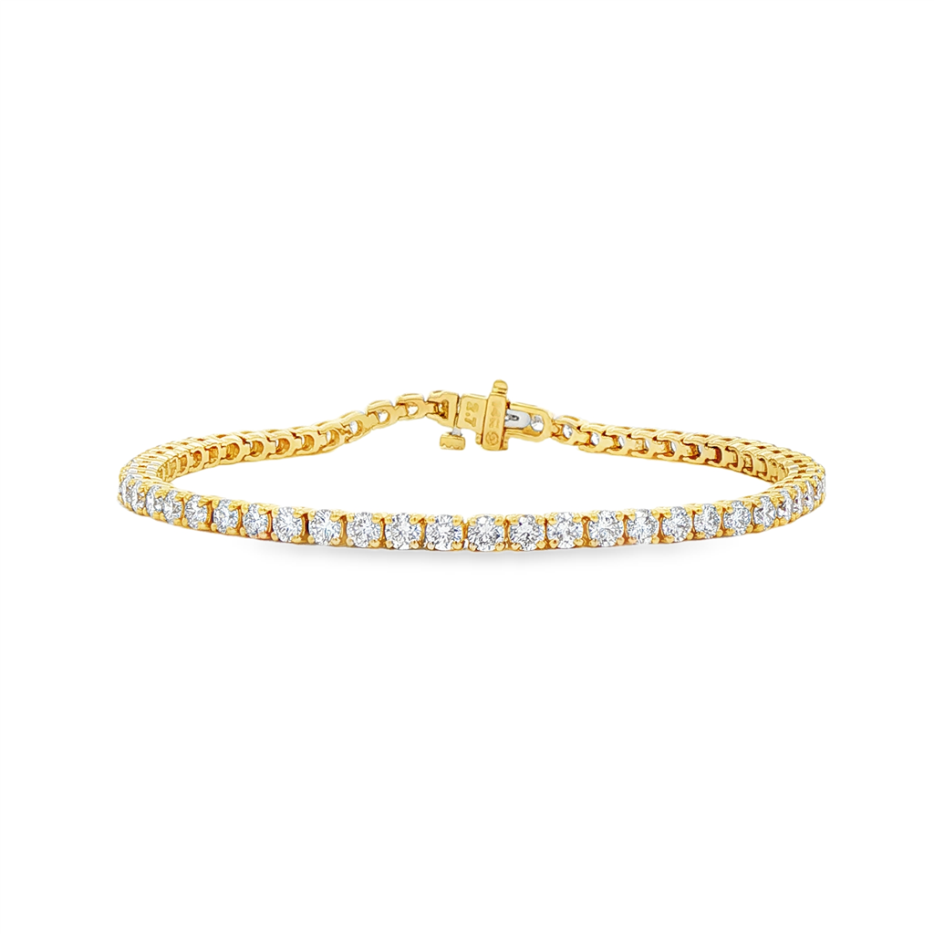 14K Yellow Gold Lab Grown Diamond 2.9mm Tennis Bracelet – 4.77ctw.