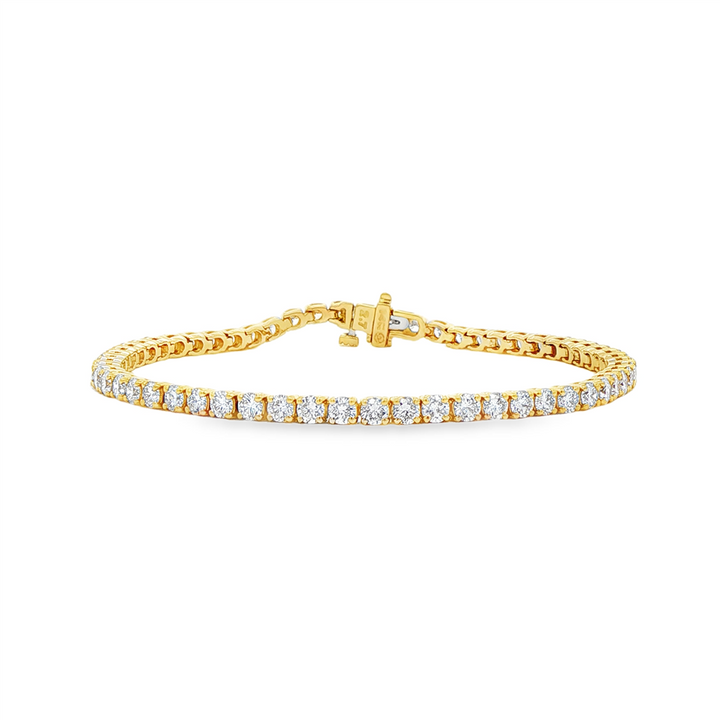 14K Yellow Gold Lab Grown Diamond 2.9mm Tennis Bracelet – 4.77ctw.