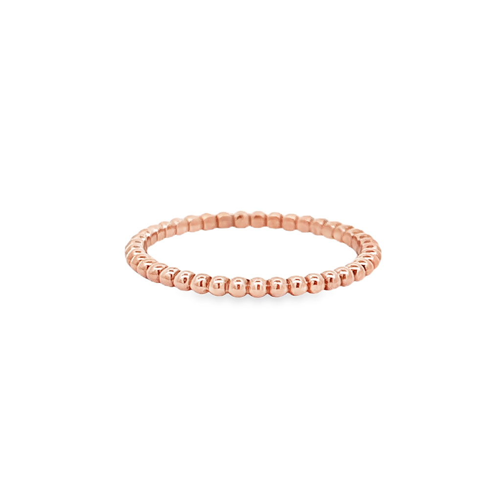 14K Rose Gold Bead Band – 1.8mm, 1.9g