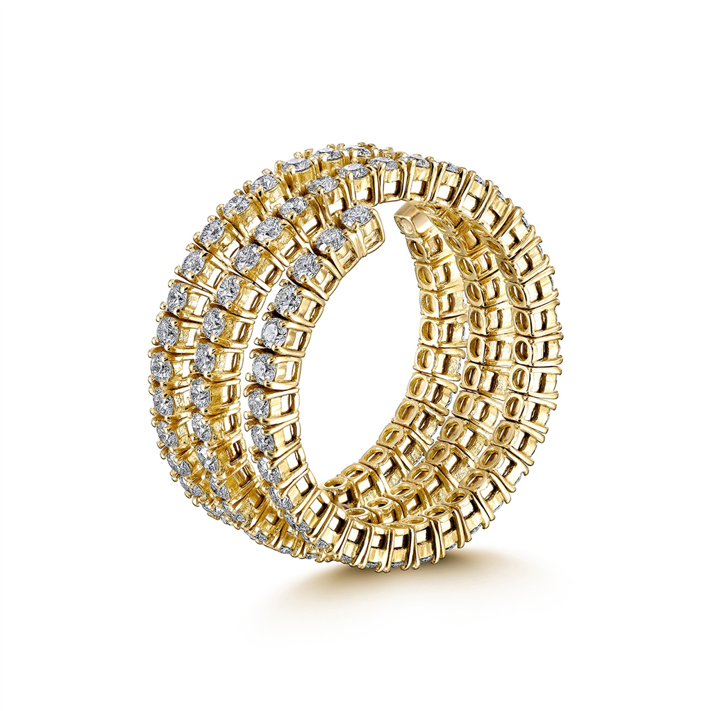 18K Yellow Gold Flexible Eternity Band – 1.89ctw.