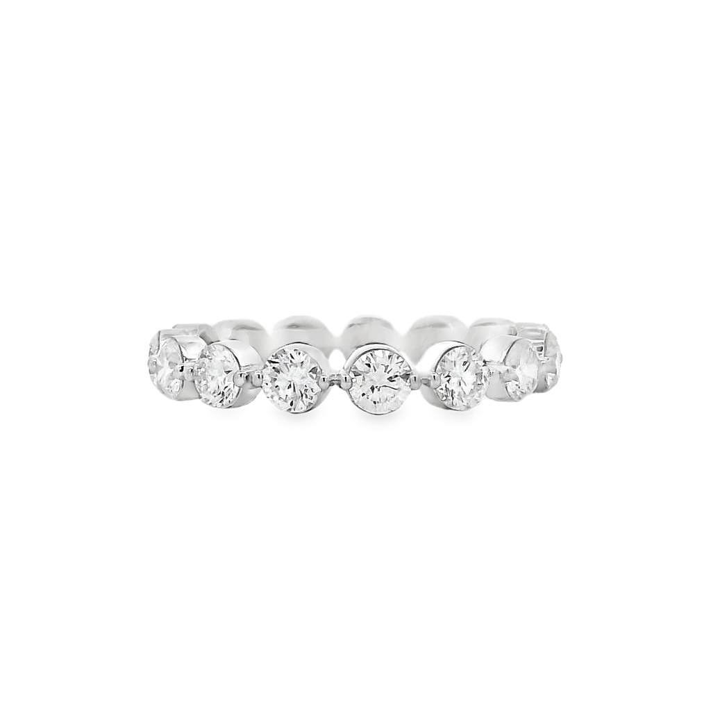 14K White Gold Lab Grown Diamond Bubble Band – 1.63ctw.