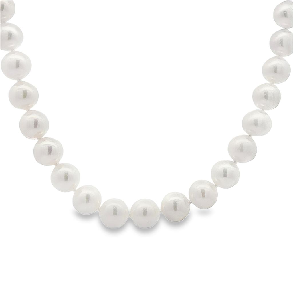 14K White Gold Freshwater Pearl Necklace – 8–8.5mm, 18"