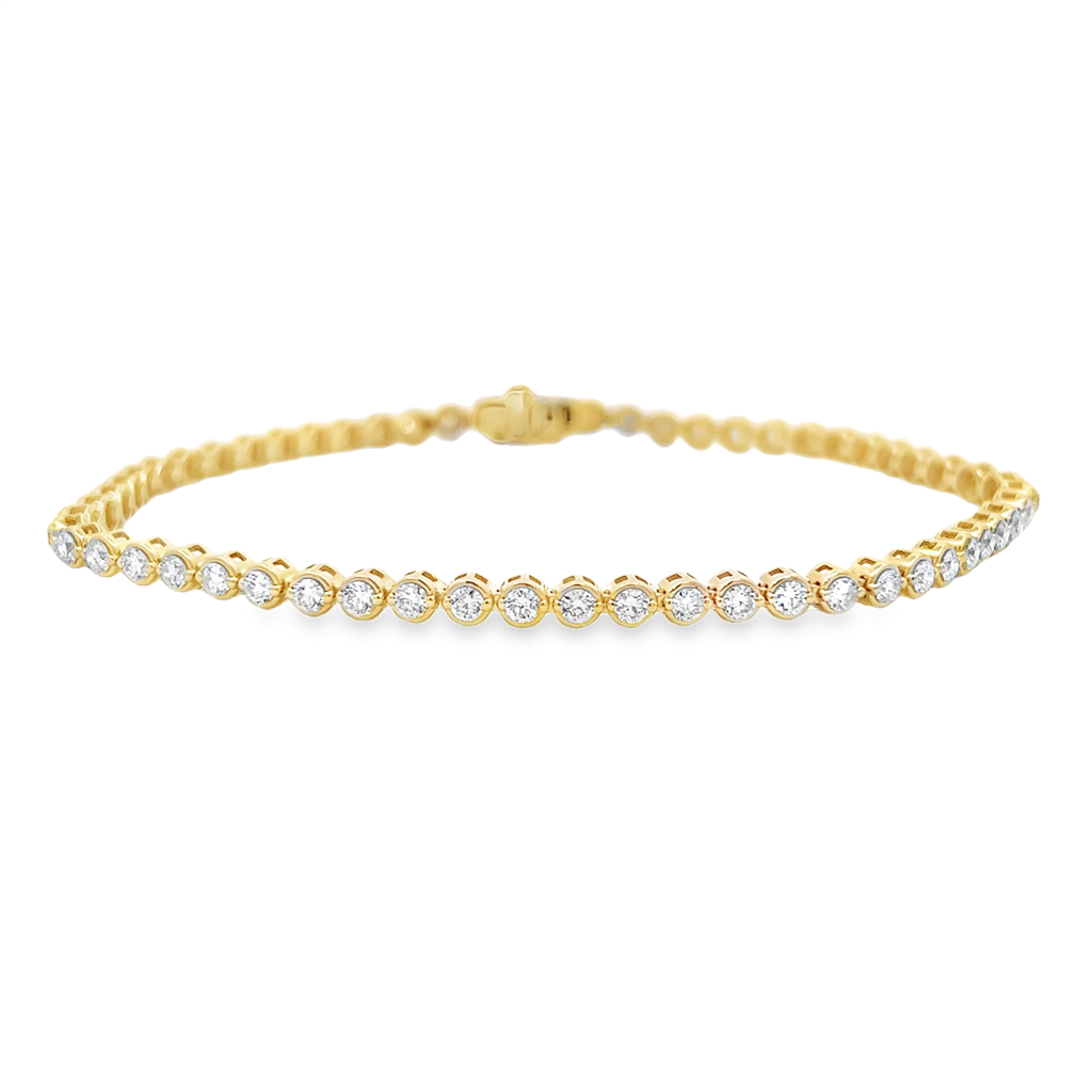 14K Yellow Gold Diamond Tennis Bracelet - 2.00ctw.