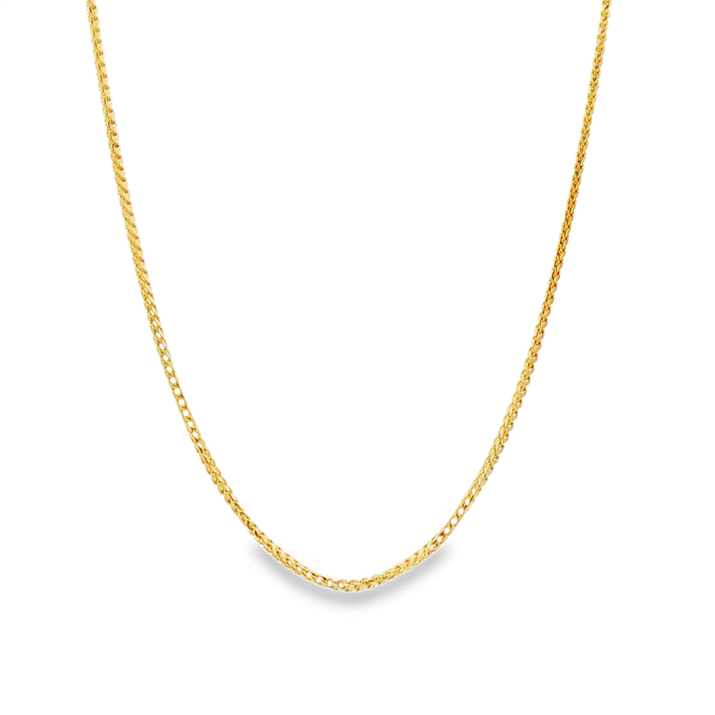 14KY Franco Chain – 22", 1.1mm, approx. 3.6g