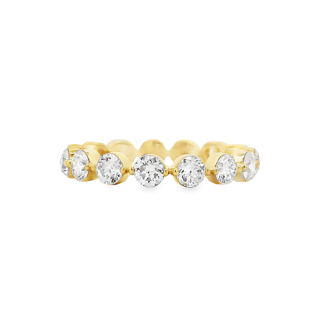 14K Yellow Gold Lab Grown Diamond Bubble Band – 1.63ctw.